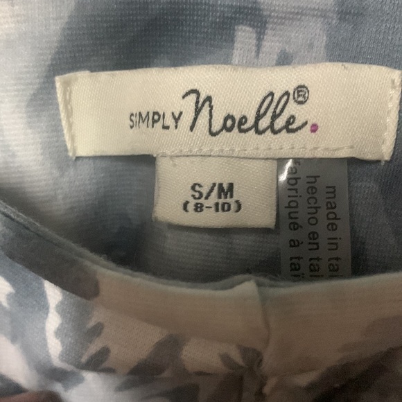 Simply Noelle patterned waist Minimizer pant / legging .S/M (8-10 White/Grey - Picture 3 of 5